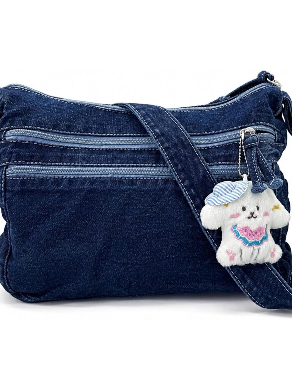 Denim Purse Jean Crossbody Bag for Women Large Canvas Messenger Bags Casual Retr